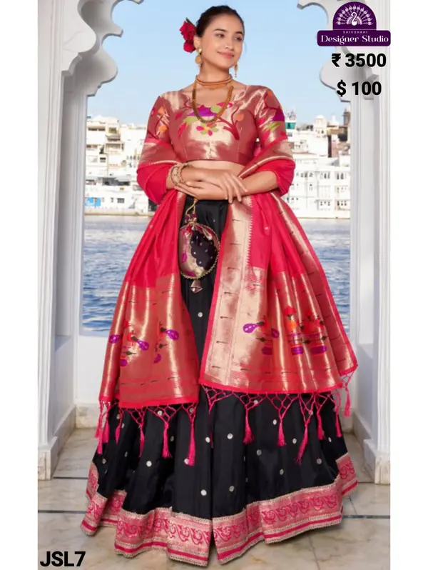 Jacquard Silk lehenga choli