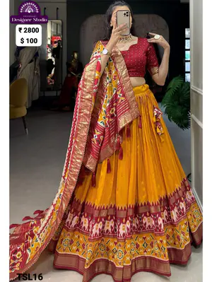 Tussar Silk Lehenga Choli
